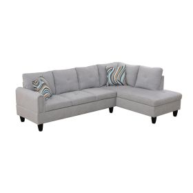 Only Self Pickup--Grey Flannel 3-Piece Living Room Sofa Set (Option: F09711B   2PCS  C.S)
