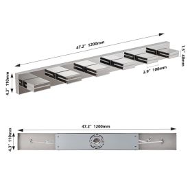 Modern Chrome LED Vanity Light, 6-Lights Wall Sconce For Bathroom And Mirror, Sleek Minimalist Design, Energy-Efficient, Easy To Install (Option: Default)