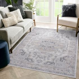MARFI 6X9 Ivory  Beige  Oriental Area Rug (Option: Ivory)