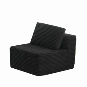 Modular Sectional Couches For Living Room Single Seat Black,Can Extend An L-shaped Sofa Or Transform It Into A U-shaped Sofa. (Option: Black)