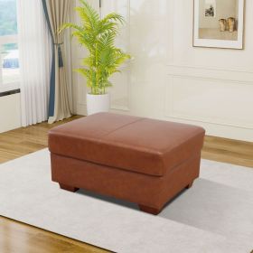 Pickup Only----Brown Genuine Cow Leather 6-Piece Living Room Sofa Set (Option: F3210  O)