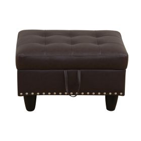 Only Self Pickup--Brown Faux Leather Synthetic Leather 3-Piece Sofa Set (Option: F09916 O)