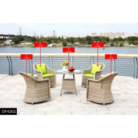 Pickup Only --32.5  Polyethylene And Iron Grey 7-Piece Outdoor Sofa Set (Option: 7pcs)