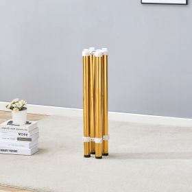 Only Table Leg.Simple Golden Stainless Steel Folding Table Frame - Multifunctional, Space-Saving.Folding Table Frame,Golden Stainless Steel Mater (Option: Gold)