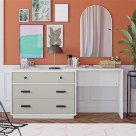 Valencia 3 Drawer Dresser And Desk (Option: Taupe)