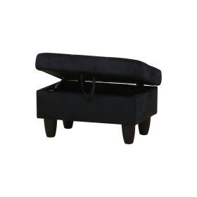 Only Self Pickup--Black Flannel Living Room Sofa Set (Option: F09710  O)