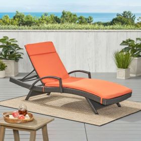 52005.00CUSH-ORG 2PCS Salem Outdoor Chaise Lounge Cushion Without Chaise Lounge (Option: Orange)