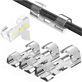 Cable Clips, Self-Adhesive Cable Organiser, Portable Cable Holder, Nailless Cable Clamp With Double-Sided Adhesive Tape, Office, Home, Car, Desk (Option: 20 Psc)
