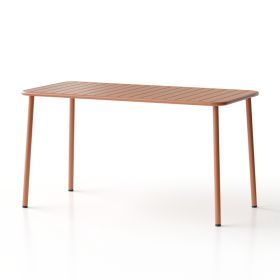 Sella Long Table Outdoor Red Dining Table Villa Courtyard Balcony Table Outdoor Leisure Table Simple Garden Waterproof Table (Option: Red)