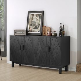 Modern Style Buffet Cabinet, Storage Side Cabinet Buffet Cabinet, Medieval Modern Multifunctional Decorative Cabinet Suitable For Living Room, Di (Option: Black)
