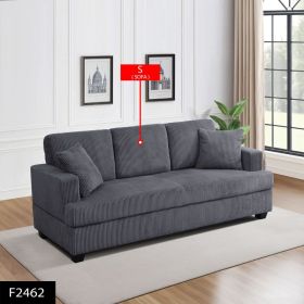 Pickup Only--Dark Grey Corduroy Living Room Sofa (Option: F2462S)