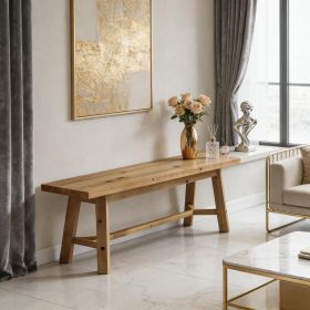 Entryway Bench,Long Bench,Shoe Bench (Option: Brown)