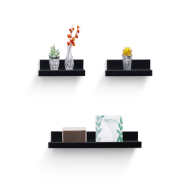 Floating Shelves  23.62 Wall Mounted Wood Shelves For Bathroom, Bedroom, Living Room, Kitchen, Hanging Shelf For Books Storage Decor With Invisible Br (Option: White)