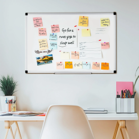 Magnetic Whiteboard Kit, Dry Eraser, 1 Dry Eraser, 2 Multi-color Markers And 4 Magnetic Needles, Silver Reinforced Aluminum Frame (Option: 3040)