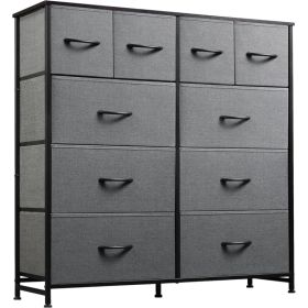 A Fabric Storage Cabinet With 10 Drawers, Used For Storage And Organization, Bedroom Storage Cabinet (Option: grey)