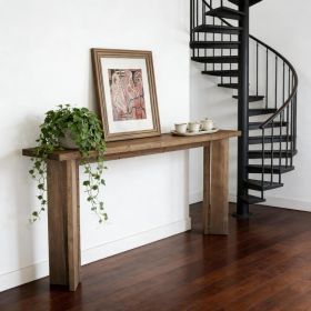 Wooden Foyer Table,Chic Console Table,Sofa Table,Entryway Table (Option: Natural)
