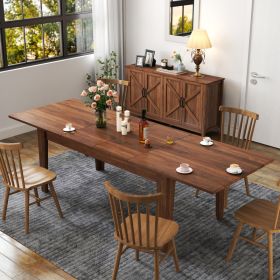 Dining Table,106.3 In Large Extendable Kitchen Table (Option: Walnut)