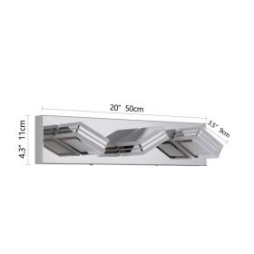 Modern Dimmable Vanity Lights For Bathroom LED 3 Light Bathroom Lights Over Mirror Chrome Bath Wall Lighting (Option: Default)