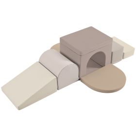 Colorful Soft Climb And Crawl Foam Playset 7 In 1, Soft Play Equipment Climb And Crawl Playground For Toddlers, Kids Crawling And Climbing Indoor (Option: Colorful)