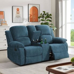 Pickup Only--Light Blue Fluffy Fabric 3-Piece Couch Living Room Sofa Set (Option: GS2885  L)