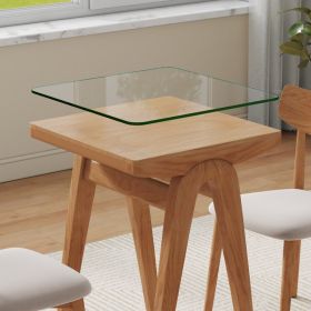 ONLY Separate Glass Table.20-inch Square Heat-Resistant Clear Tempered Glass Table Top.Suitable For Various Occasions Such As Kitchens And Restau (Option: Transparent)