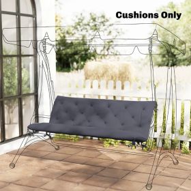 59'' X 38'' Tufted Bench Cushion For Outdoor Furniture, 3-Seater Replacement For Swing Chair, Patio Sofa Couch, TIKTOK Prohibits Sales (Option: Black)