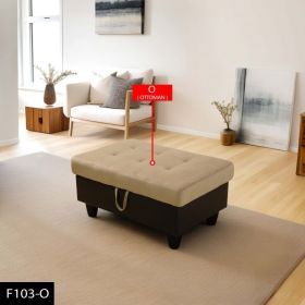 Pickup Only--Beige And Brown Color Lint And PVC 3-Piece Couch Living Room Sofa Set (Option: F103  O)