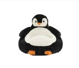 31-inch Mini Sofa Chair, Cute Cartoon-style Sofa, Washable Cover Fabric, Inflatable Sofa Suitable For Children (Option: WhiteBlack)