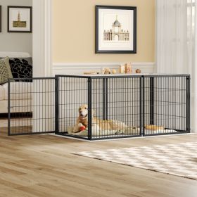 Large Dog Cage 63.7 Dog Kennel For Medium Dogs Puppy Dog Playpen With Top, Pet Cage, Indoor, Black.63.7W X 34.2D X 31.7H. (Option: Black)