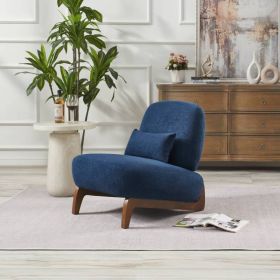 Modern Chair ,Living Room Chairs Soft Padded,Sofa Chairs For Home Office,Bedroom,Dining Room (Option: Blue)