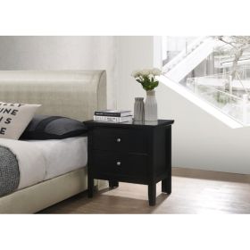 Stylish Transitional Black Nightstand (Option: Black)