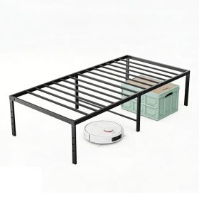 Sturdy And Durable Metal Base Frame, Noiseless Sturdy Steel Crossbars, Under-bed Storage Space, No Need For Box Springs (Option: Twin xl)
