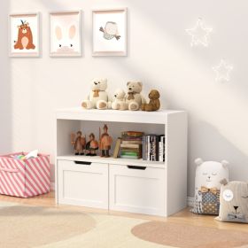 Book Organizer, Toy Storage Cabinet Organizer, White (Option: White)