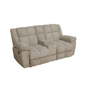 Pickup Only--Beige Corduroy 3-Piece Living Room Recliner Sofa Set (Option: GS5024.L)