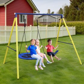 2 In 1 Swing Set With Hammock Swing, Belt Swing For (Option: Multicolor)