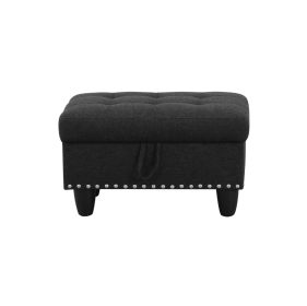 Self-pickup Only--Black Grey Linen 3-Piece Sofa Living Room Sofa Set (Option: F09911  O)