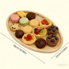 Creative Unvarnished Wooden Cartoon Christmas Tray For Home Desktop (Option: Egg Tray A)
