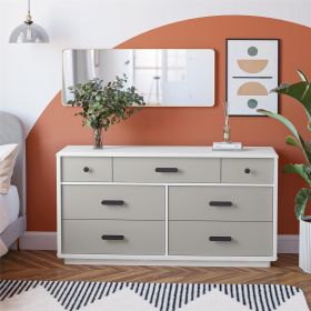 Valencia 7-Drawer Wide Dresser (Option: Taupe)