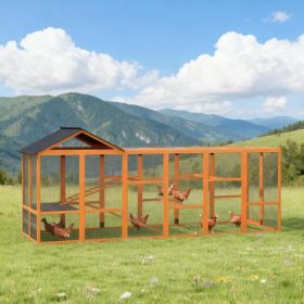 Wooden Chicken Coop For 6 - 10 Chickens (Option: Orange)