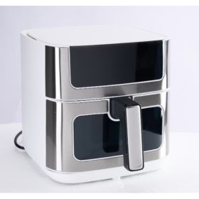 6.34 Litre Oil-free Air Fryer, With Window Design, 8 Food Cooking Modes, And Equipped With A 90-minute Timer (Option: White)