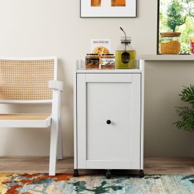 Organizer For Pantry -Sliding Out Snack Cabinet , Multi-Layer Soda Can Organizer For Pantry, Mobile Snack Storage Rack With Wheels (Option: White)