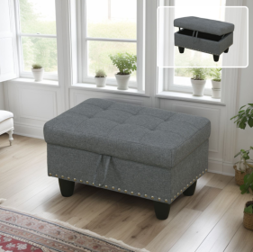 Self-pickup Only--Grey Linen 3-Piece Sofa Set Living Room Sofa (Option: F09919   O)