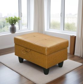 Pickup Only--Ginger Faux Leather 3-Piece Living Room Sofa Set (Option: F09726.O)