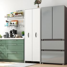 Bookcase With Two Pulled Out Doors Shelving Cabinet,4 Tier Floor Standing Bookcase,Slide Out Storage Bookcase File Cabinet,Office Bedroom Living (Option: White)