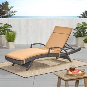 52005.00CUSH-CAR 2PCS SALEM Outdoor Chaise Lounge Cushion Without Chaise Lounge (Option: Caramel)