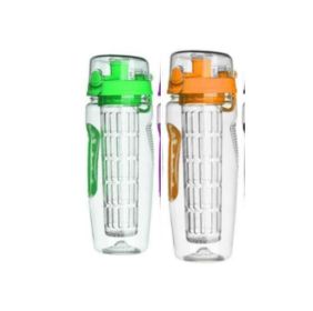 32Oz Fruit Infusing Infuser Water Bottle Water Fruit Bottle BPA Free Plastic Sport Fruit Infuser Water Bottles With Infuser Juice Shaker Drink Bottle (Option: Set1)