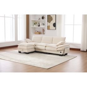 Sectional Cloud Modular Sofa,Deep Seat Sofa, Corduroy Sofa,Comfy Upholstered Furniture For Living Room, Apartment, Studio, Office,Having Multiple (Option: Beige)