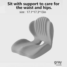 Hexagonal Seat Cushion For Office Chairs, Designed For Comfortable Sitting And Posture Correction. Self-pickup Only. (Option: Gray)