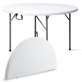 Circular Round Foldable Table (Option: White)
