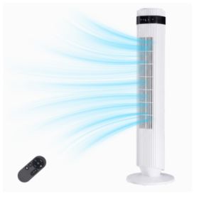 The Bedroom Is Equipped With A Silent Tower-type Fan, A 28-decibel Standing Fan, Intelligent Automatic Mode, And A 64  Swivel Bladeless Cooling F (Option: White)
